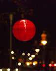 Soji Festival 12" Globe Solar Lantern - Warm Red