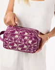 ALOHA Collection Dopp Kit — Lattice — Sandstone / Plum