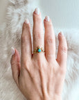 Brass Third Eye Ring with Opal Stone