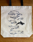 Illustrated Whale Tote Bag
