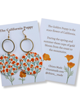 California Poppy in Gaia Earrings