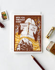 Every Twist in the Plot Letterpress Card