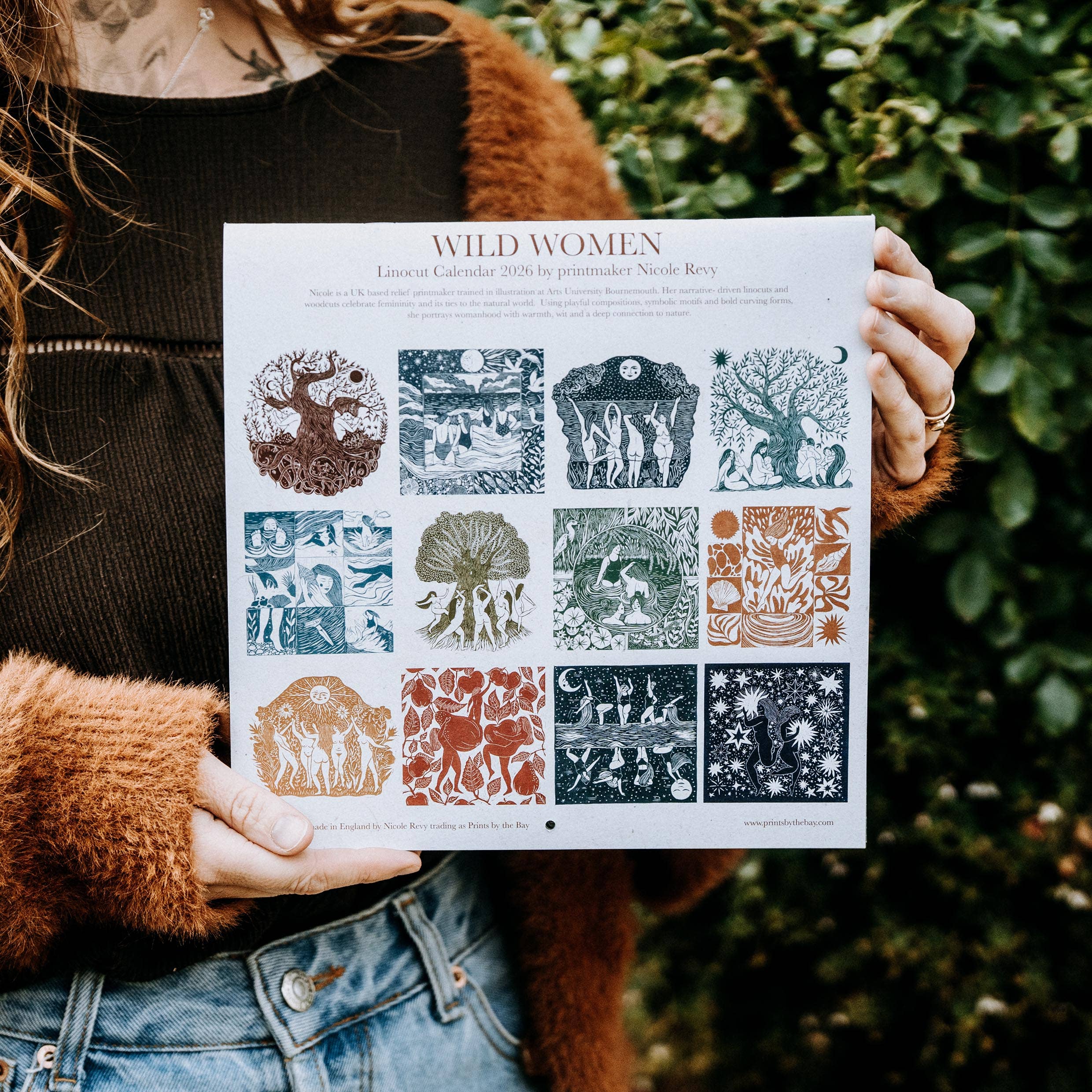 Wild Women Calendar, 2026 planner, swimming, nature, outdoor