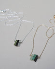 "Changing Tides" Blue-Green Tourmaline Necklace