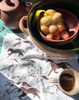 Wild Horses Linen Tea Towel - Western Kitchen Decor + Gift