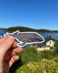 Gray Whale Watercolor Sticker