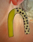 Enamel Arc Statement Earrings