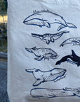 Illustrated Whale Tote Bag