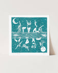 Celestial Bodies riso, swimming, friends, ocean, mooncycle