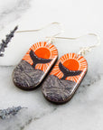 Retro Whale Tail Oblong Earrings
