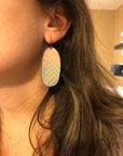 Enamel Oval Earrings