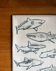 Shark Cotton Screen Printed Tea Towel
