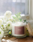 Rose + Peony - 3 Wick Clear Glass Tumbler Soy Candle