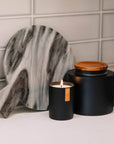 Cedar + Tobacco - Matte Black Tumbler Soy Candle