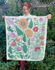 Organic Cotton Tea Towel - Summer Garden