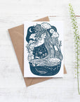 Madre Tierra (Mother Earth) Card , hippy art, boho, gaia