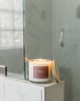 Rose + Peony - 3 Wick Clear Glass Tumbler Soy Candle