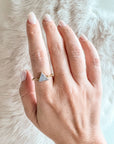 Brass Ring with Triangle Moonstone