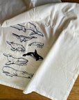 Whale Tea Towel | Screenprinted