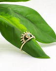 Brass Third Eye Ring with Opal Stone