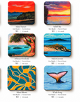 Fern in the Forest art coasters by local painter Kim Bruder