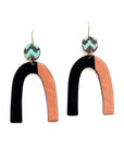 Enamel Arc Statement Earrings
