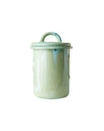 Crow Canyon Home - BORNN Multi Swirl Enamelware Medium Jar: Mint Swirl