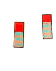 Courtney Fischer Jewelry - Colorful Enamel Rectangle Studs