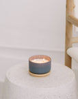 Calyan Wax Co. - Charcoal + Sandalwood - 7 Ounce Three Wick Soy Candle