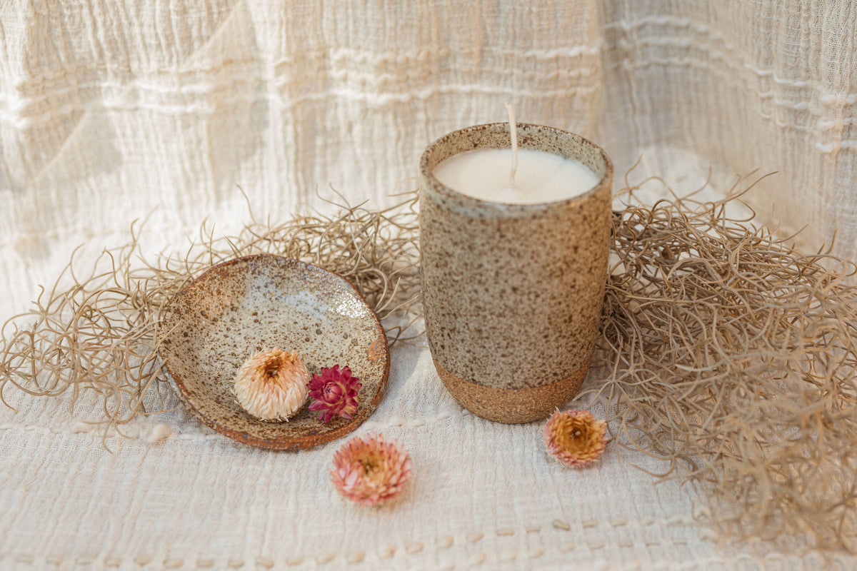 Shoreline ceramic Candle &amp; vessle