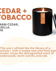 Cedar + Tobacco - Matte Black Tumbler Soy Candle