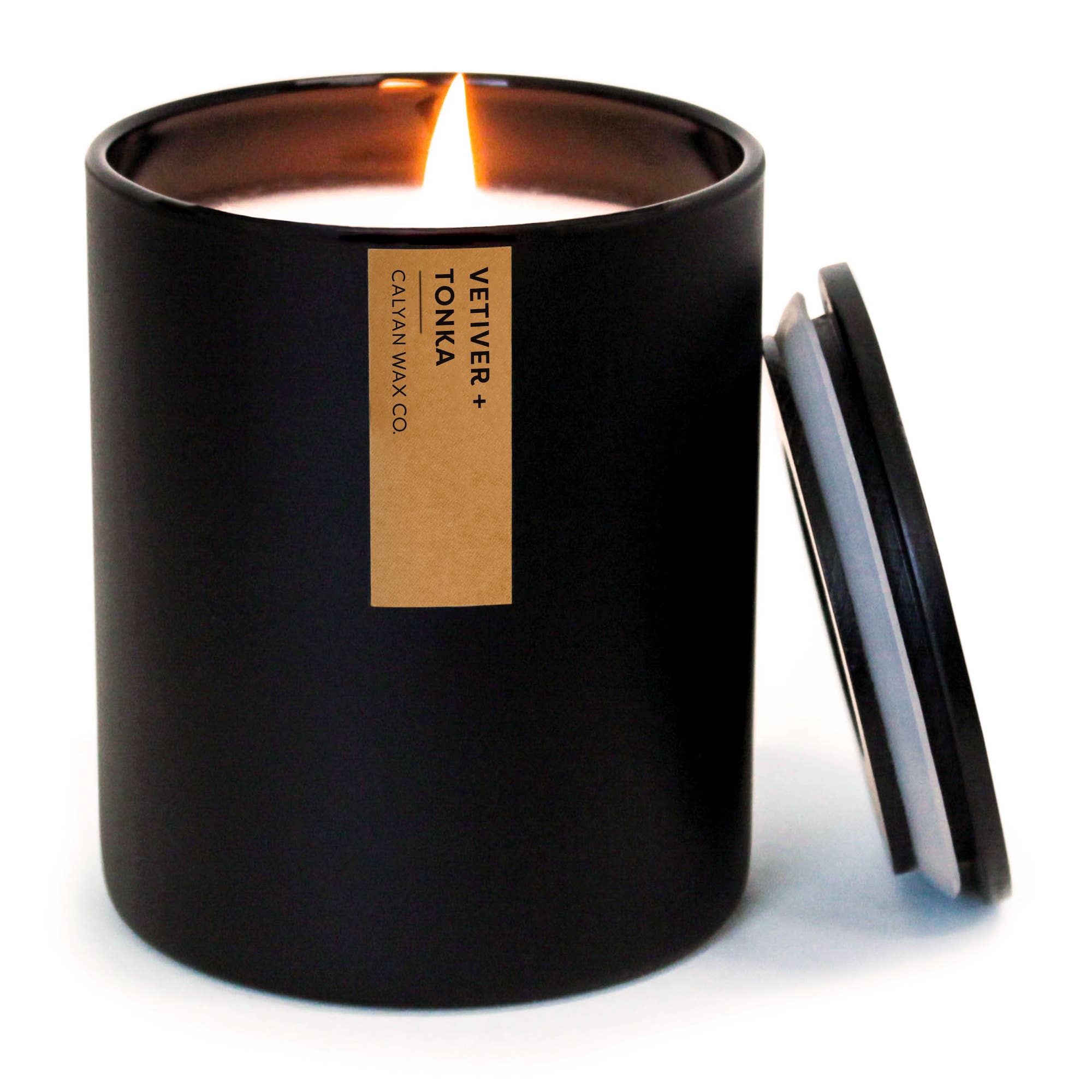 Vetiver + Tonka - Matte Black Tumbler Soy Candle