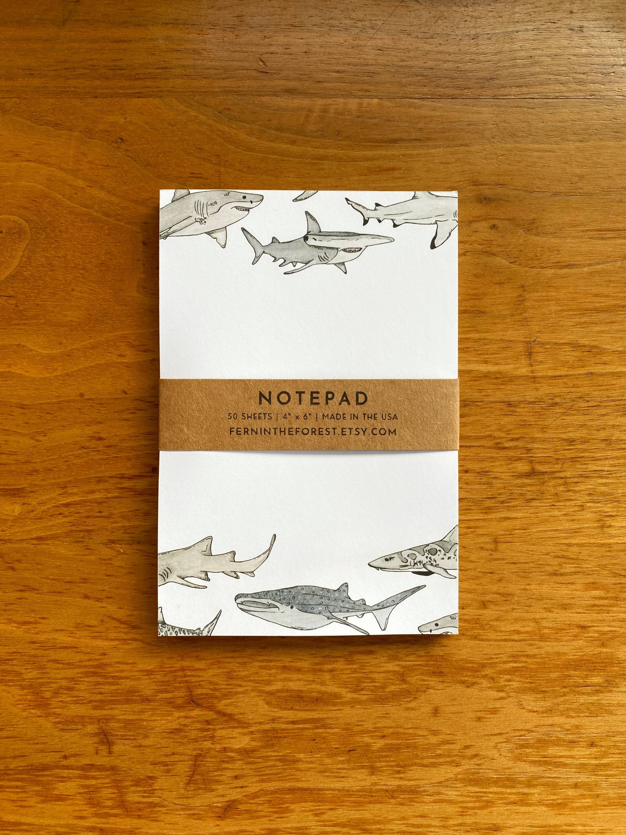 Illustrated Shark Market Notepad