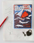 Your Heart is Safe With Me Letterpress Encouragement Card