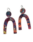 Arc Statment Patina Earrings