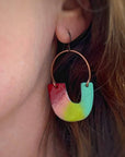 Courtney Fischer Jewelry - Modern Enamel Earrings: Reds / Dangle