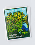 Resilient and Resting Letterpress Encouragement Card