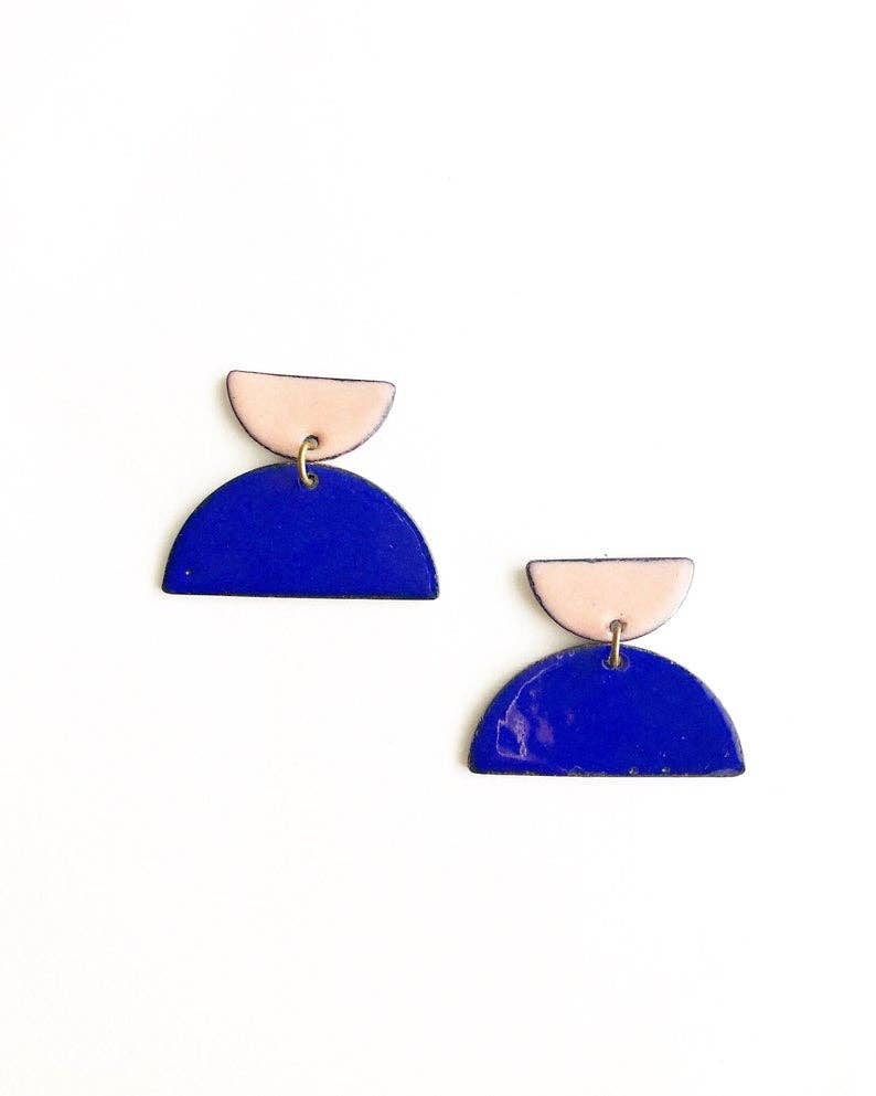 Half Moon Stud Earrings