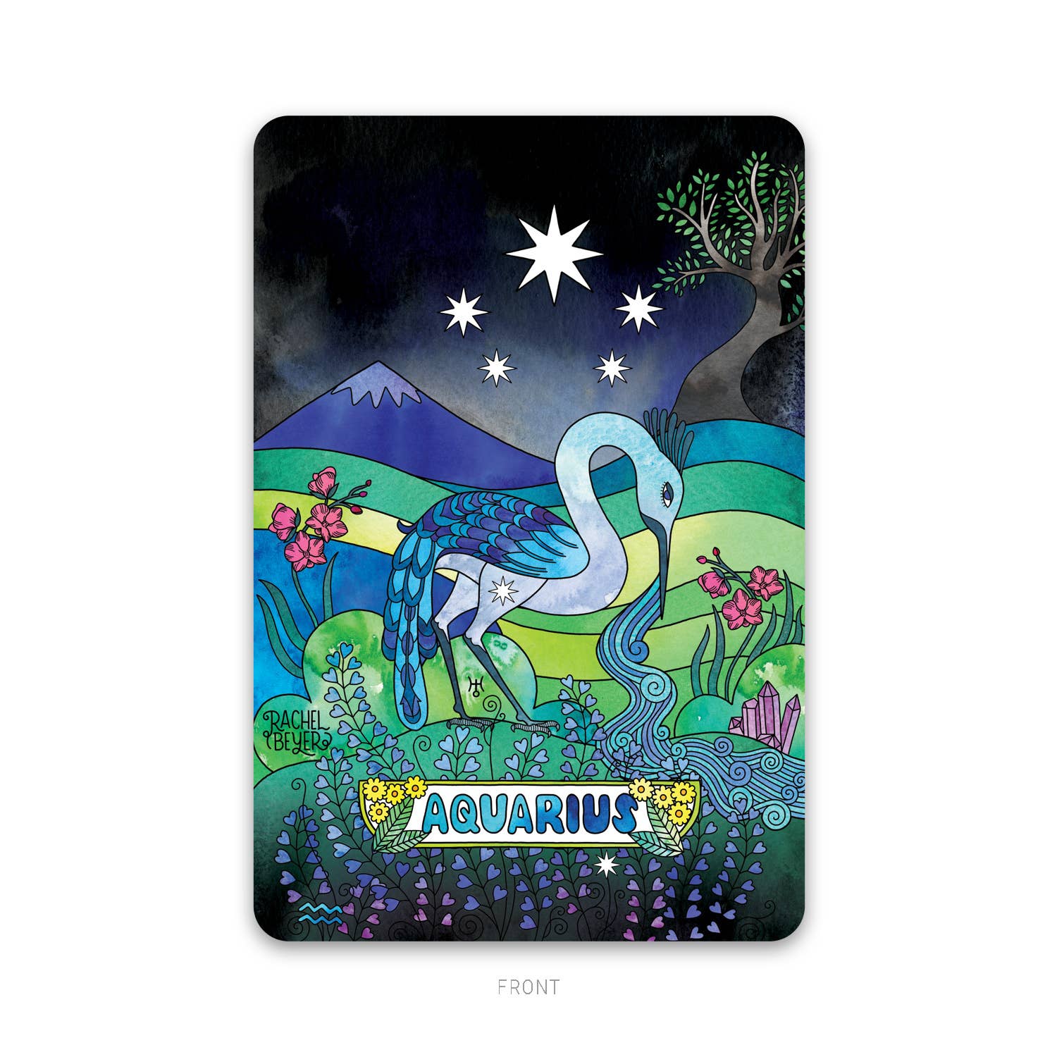 Aquarius Zodiac Mini Art Print