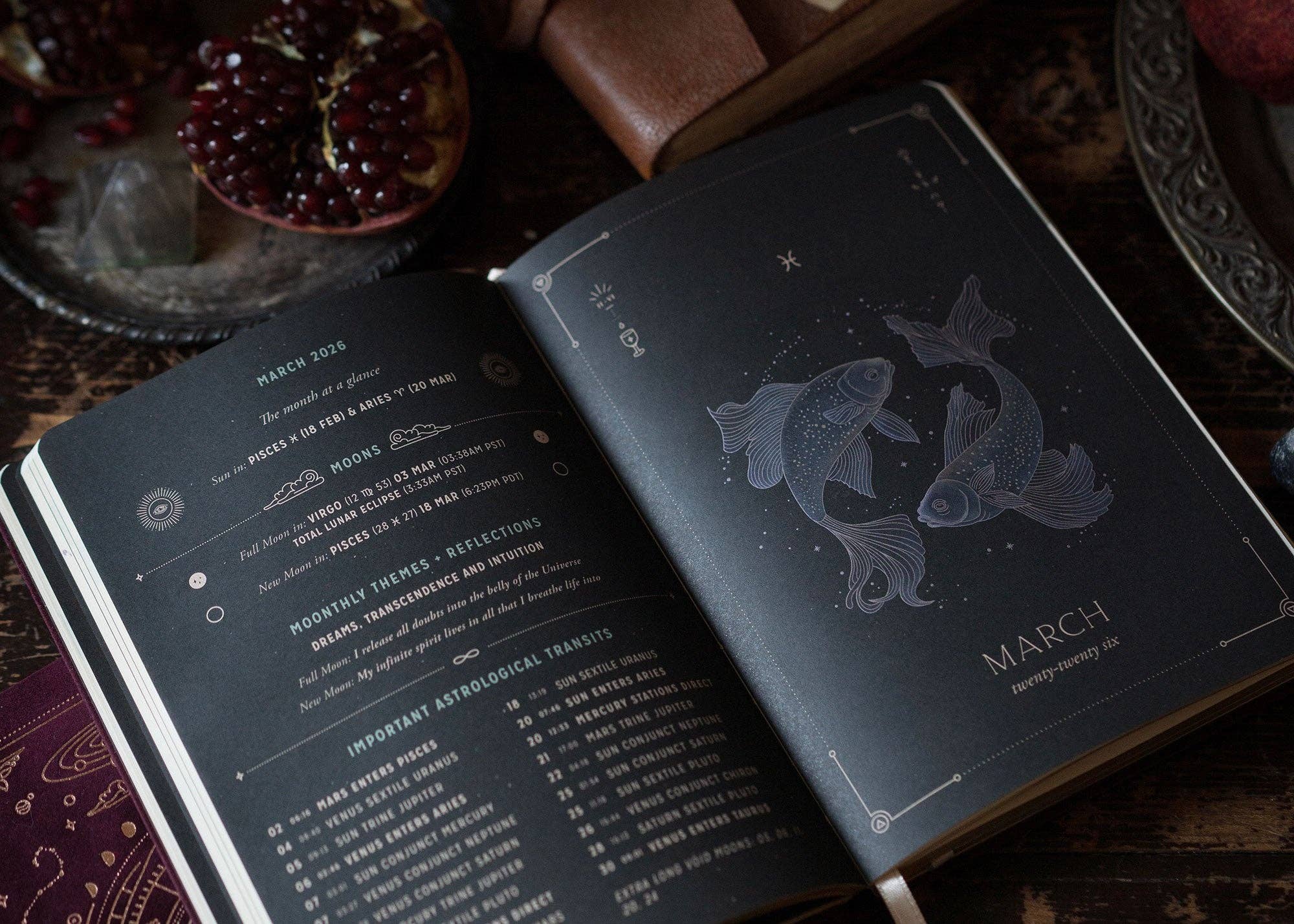 2026 Astrological Almanac &amp; Guidebook - Pomegranate Velvet