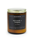 Vetiver + Tonka - Amber Jar Soy Candle