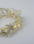 20 LED Gold Leaf Fairy Lights Battery Operated - warm white