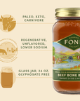 Regenerative Grass-fed Beef Bone Broth 24oz