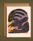 Raven Nocturne– Blank Greeting Card Nature Illustration 
