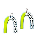Enamel Arc Statement Earrings