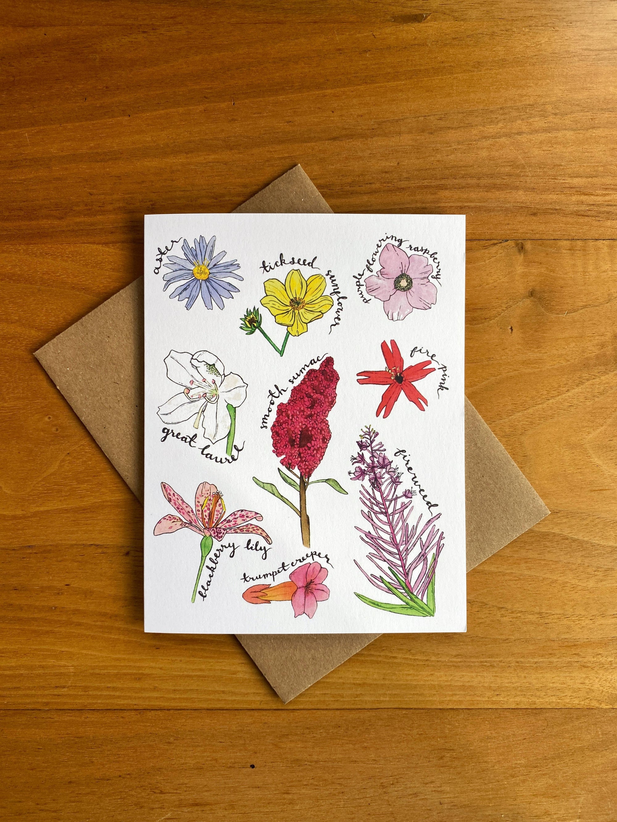 Watercolor Wildflower Card