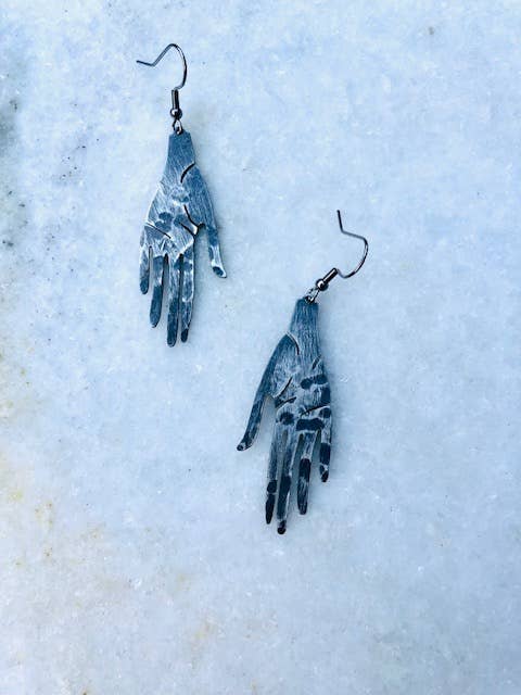 Palm Reader Earrings, Hand Earrings, Psychic Earrings