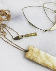 Assorted handmade, Nature Inspired, Brass + Gemstone Jewelry