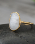 Gold Plated Faceted Stone Ring