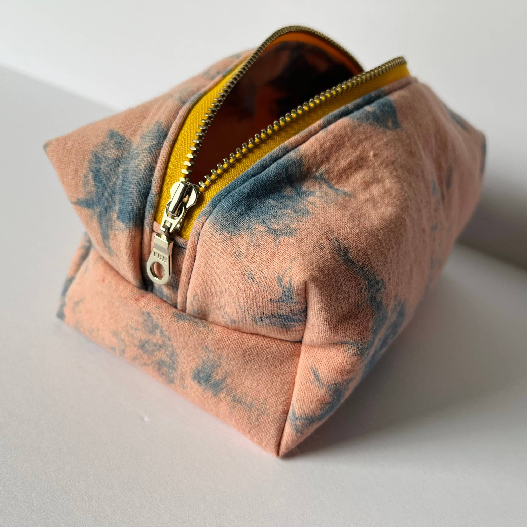 Boxy Toiletries Bag - Peach - Botanically Dyed